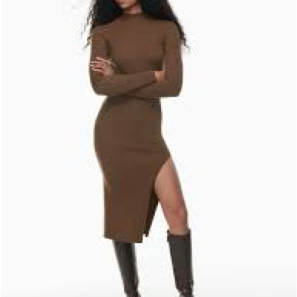 Wilfred Chocolate Long Sleeve Dress
